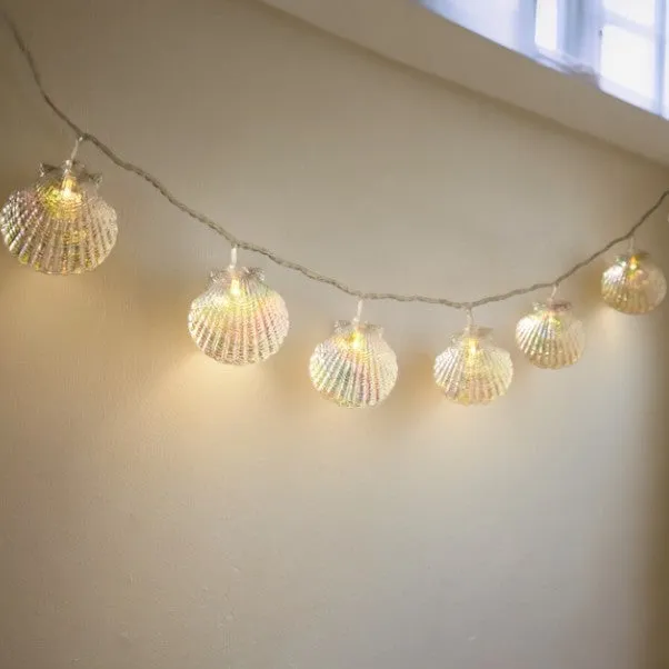 10 Sea Shell Shaped LED String Lights 1.6M