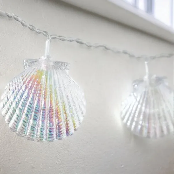 10 Sea Shell Shaped LED String Lights 1.6M