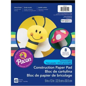 (12 Ea) Construction Paper Pad 9 X12