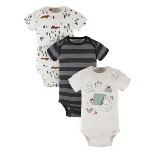 3-Pack Baby Boys Camping Adventure Short Sleeve Onesies® Bodysuits