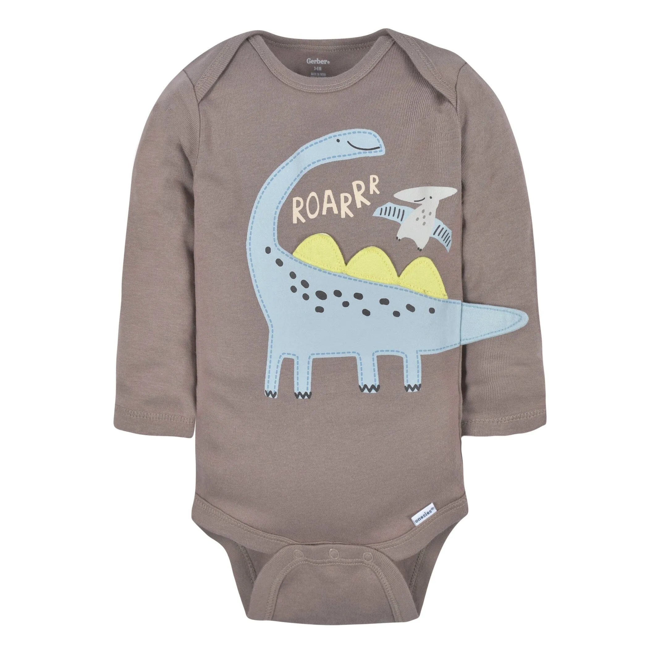 3-Pack Baby Boys Dino Long Sleeve Onesies® Bodysuits