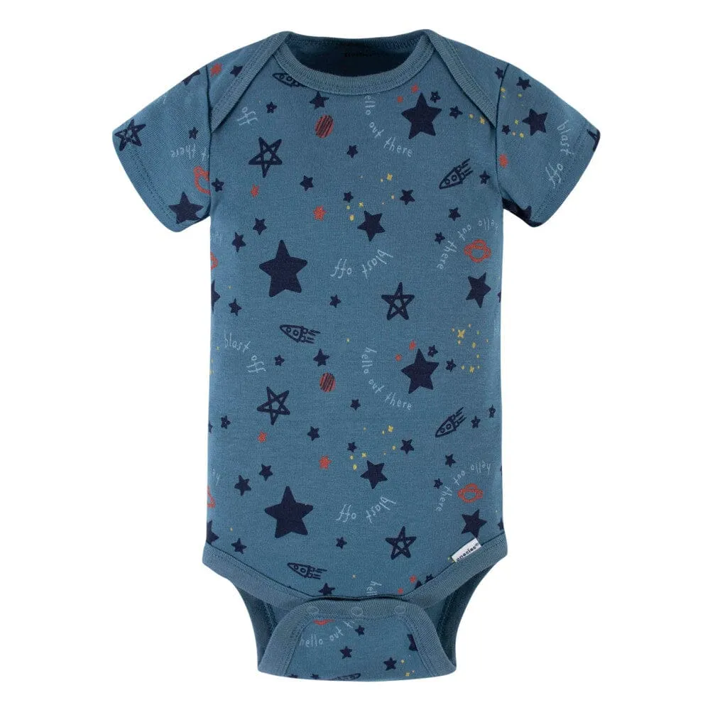 3-Pack Baby Boys Space Short Sleeve Onesies® Bodysuits