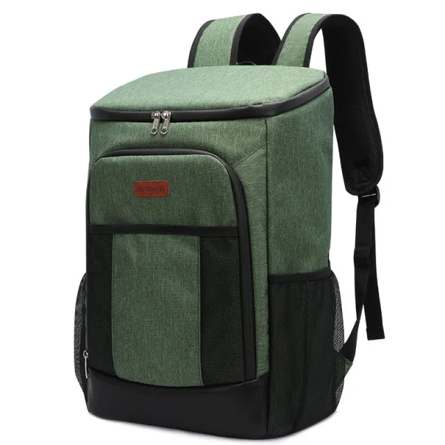 30L Thermal Cooler Backpack With Side Pockets