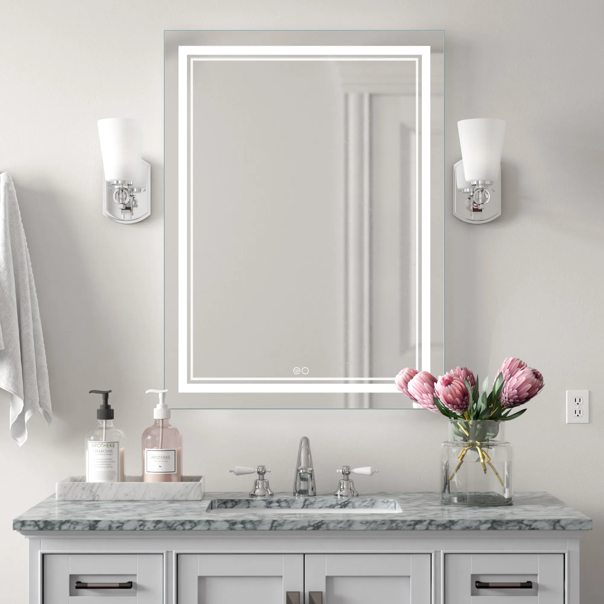 39-in H x 24-in W LED Bathroom Mirror