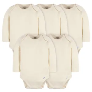 5-Pack Baby Natural Premium Long Sleeve Onesies® Bodysuits