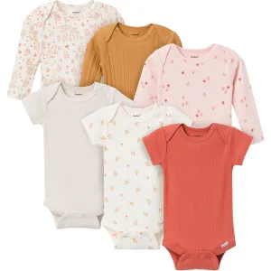 6-Pack Baby Girls Red Onesies® Bodysuits