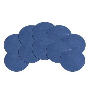 8" Blue Medium Duty Floor Scrubbing Pads - Case of 10