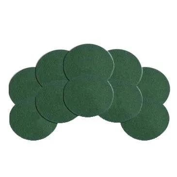 8" Green Heavy Duty Floor Scrubbing Pads - Case of 10