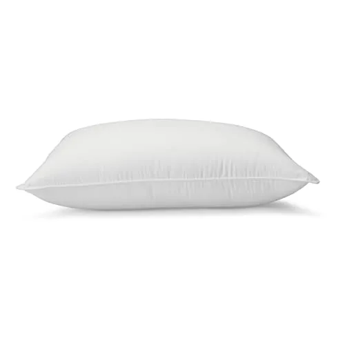 Amazon Basics Down Alternative Bed Pillows, Medium Density for Back and Side Sleepers - Standard, 2-Pack,white