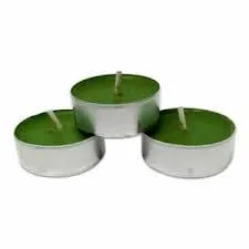 Angle Decorations Hub Paraffin Wax Rose Scented Tea Light Candles (Green) Long Burning Time- 4 Hours Each, Pack of 100, for Home Decoration,