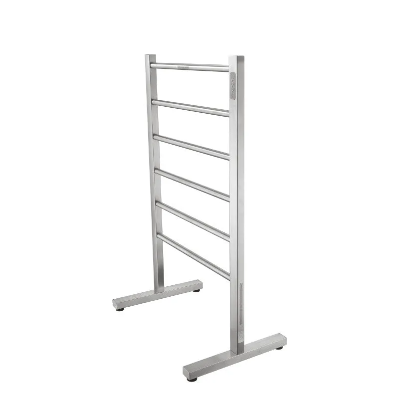 ANZZI Kiln Series 6-Bar Stainless Steel Floor Mounted Electric Towel Warmer Rack