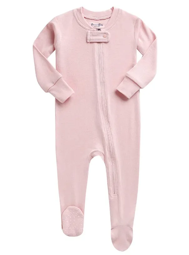 Baby Footed Sleepers (Milk Pink/Purple Pink)