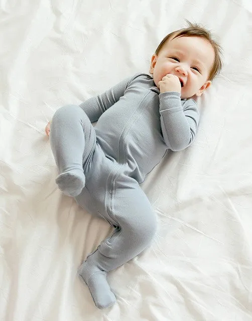 Baby Footed Sleepers (Mint/Powder Blue)