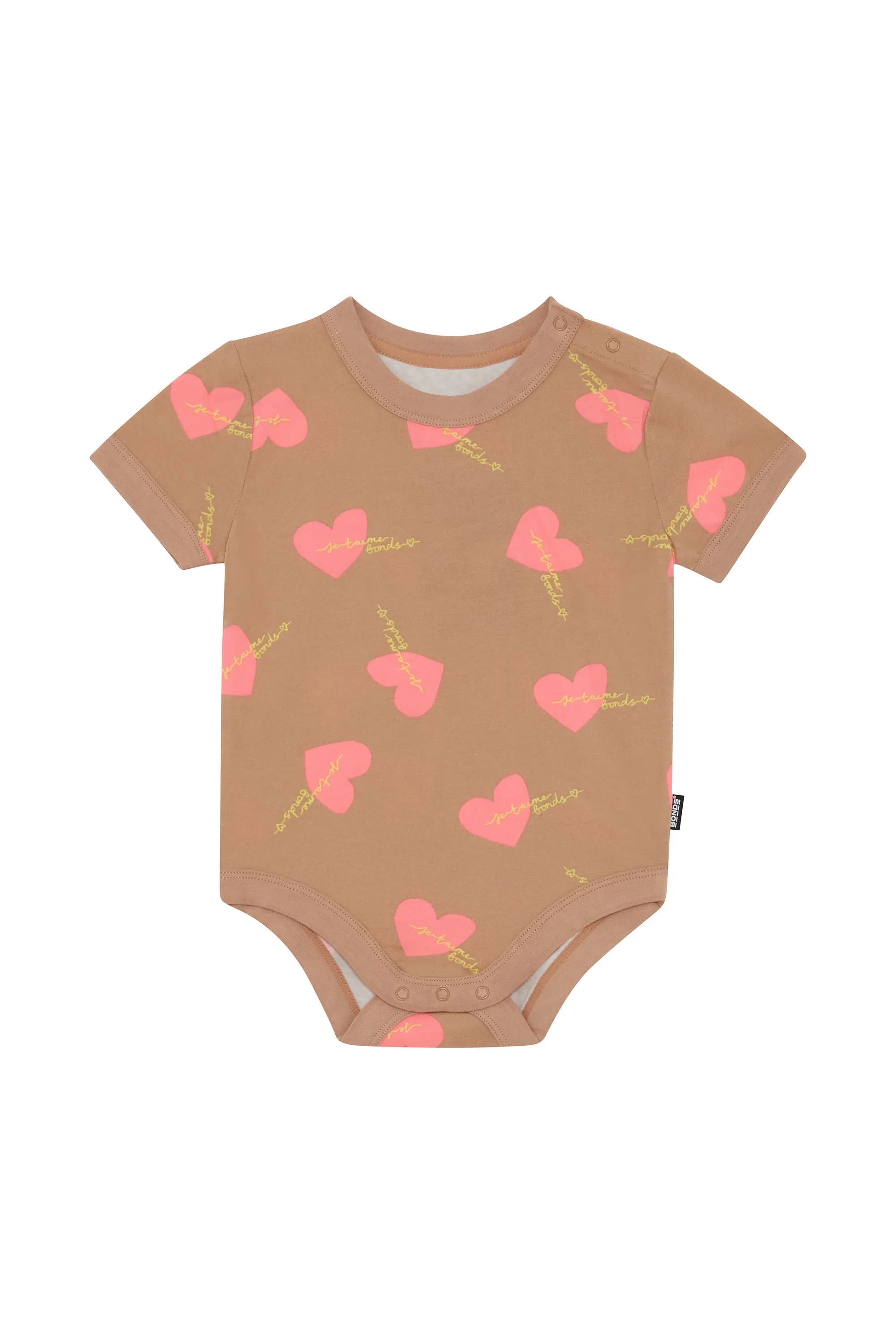 Bonds Roomies Short Sleeve Bodysuit - Love Bonds Pale Almond