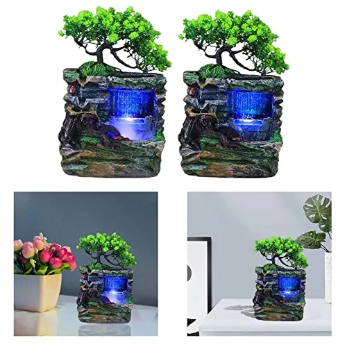 CALANDIS Tabletop Water Fountain Housewarming Gift Decorative for Meditation Desk with Mist