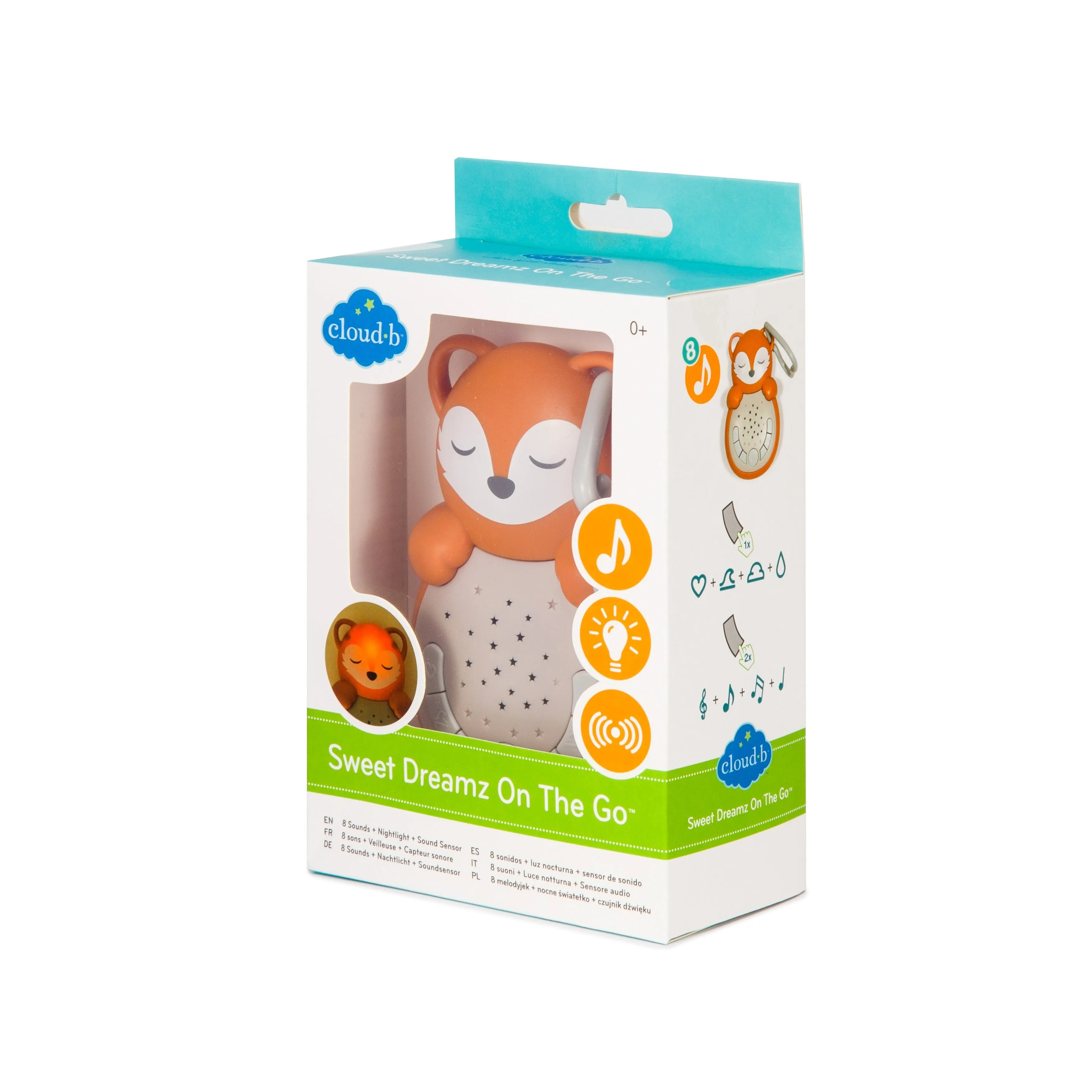 Cloud b -Sweet Dreamz On The Go | Fox Multi-sensory Travelling  Soothing Sound Machine