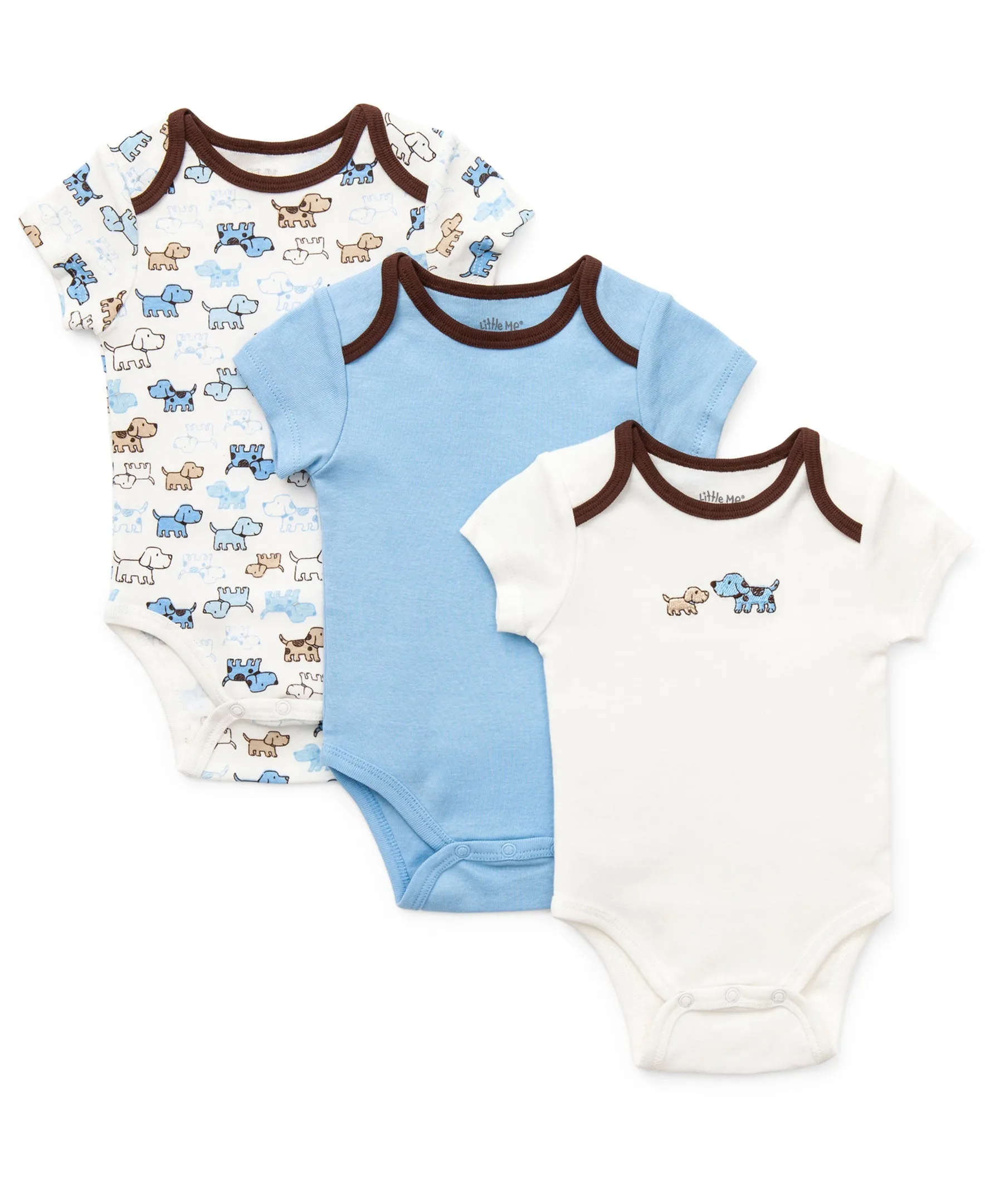 Cute Puppies 3-Pack Bodysuits