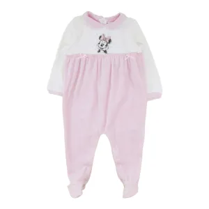 Disney Velour Footed Sleeper - Minnie Hearts