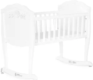 Dream on Me Baby New Zealand Pinewood Rose Cradle - White