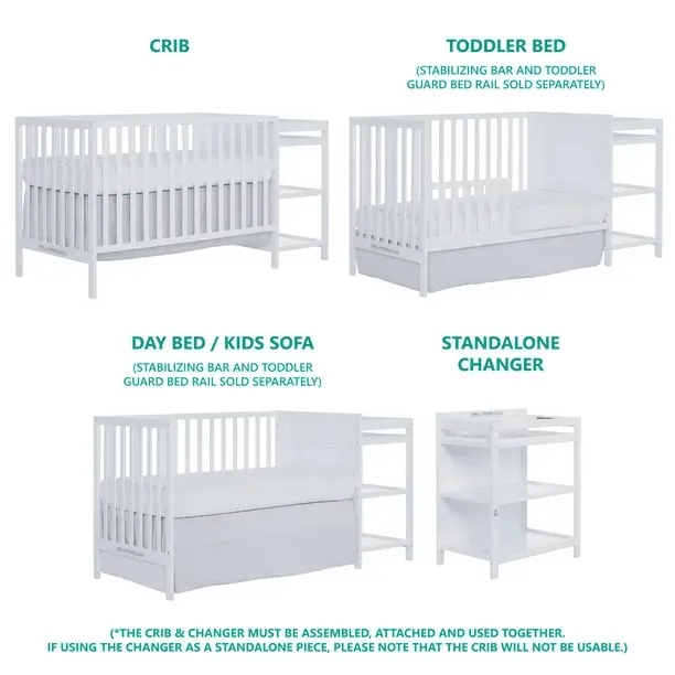 Dream on Me Hamilton Convertible Crib and Changer 5 in 1