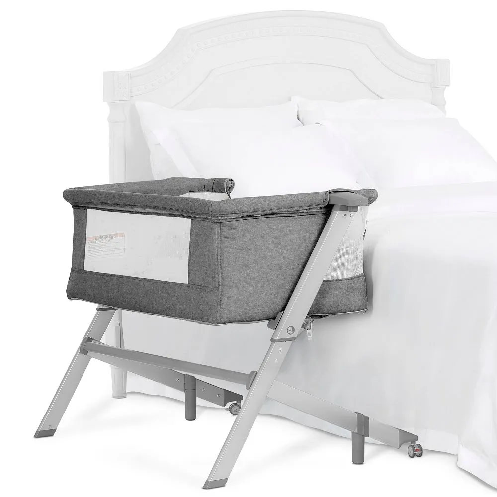 Dream On Me Skylar Bassinet and Bedside Sleeper - Gray