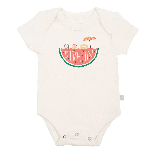 Finn and Emma Organic Short Sleeve Bodysuit - Dive In