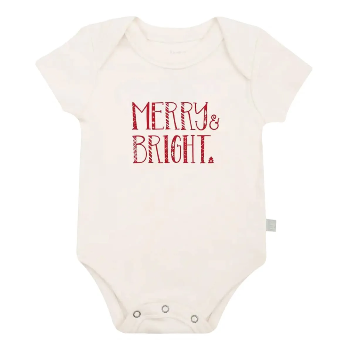 Finn and Emma Organic Short Sleeve Bodysuit - Merry & Bright