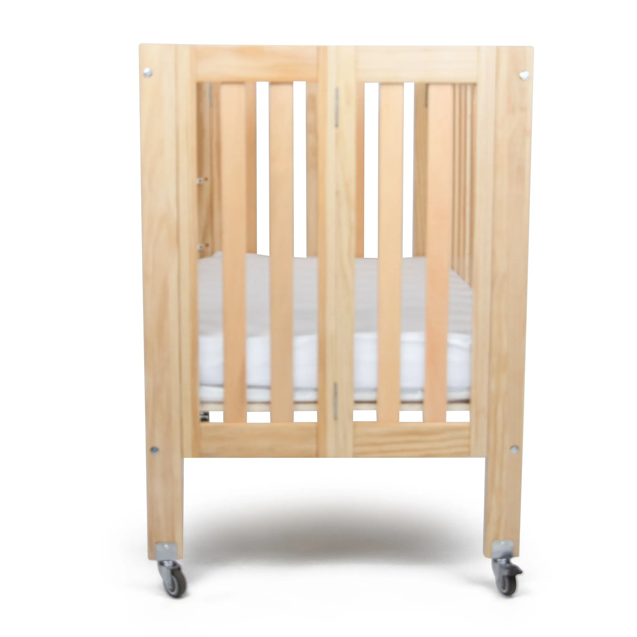 First Essentials Ruby Flat Top Mini Portable Folding Crib