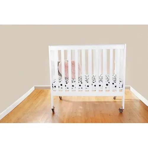 First Essentials Ruby Flat Top Mini Portable Folding Crib