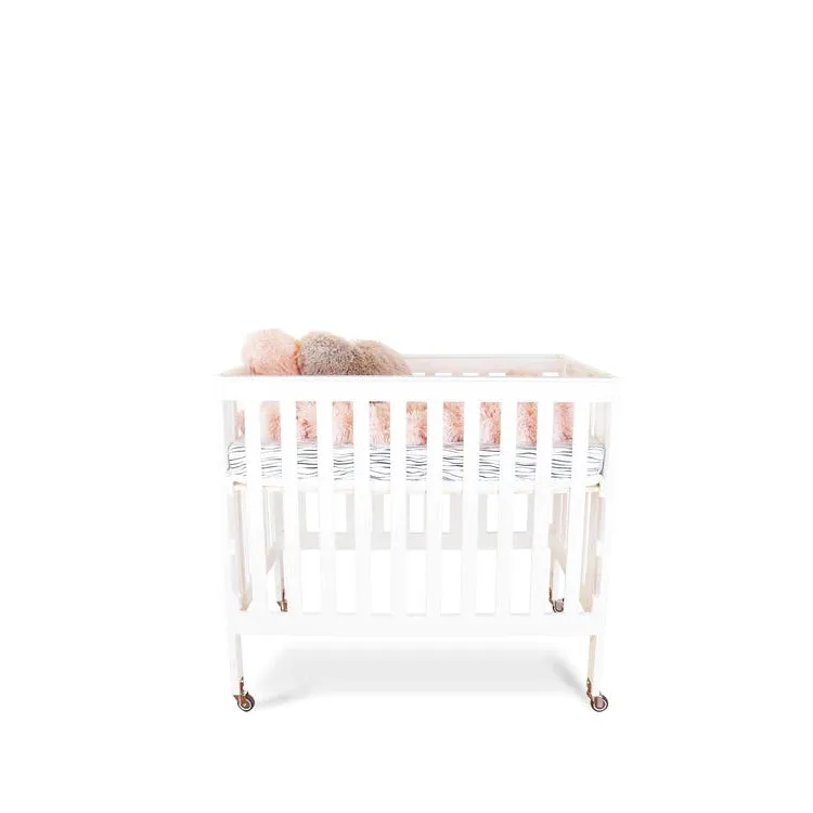 First Essentials Ruby Flat Top Mini Portable Folding Crib