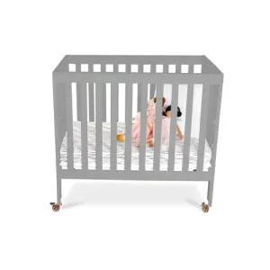 First Essentials Ruby Flat Top Mini Portable Folding Crib