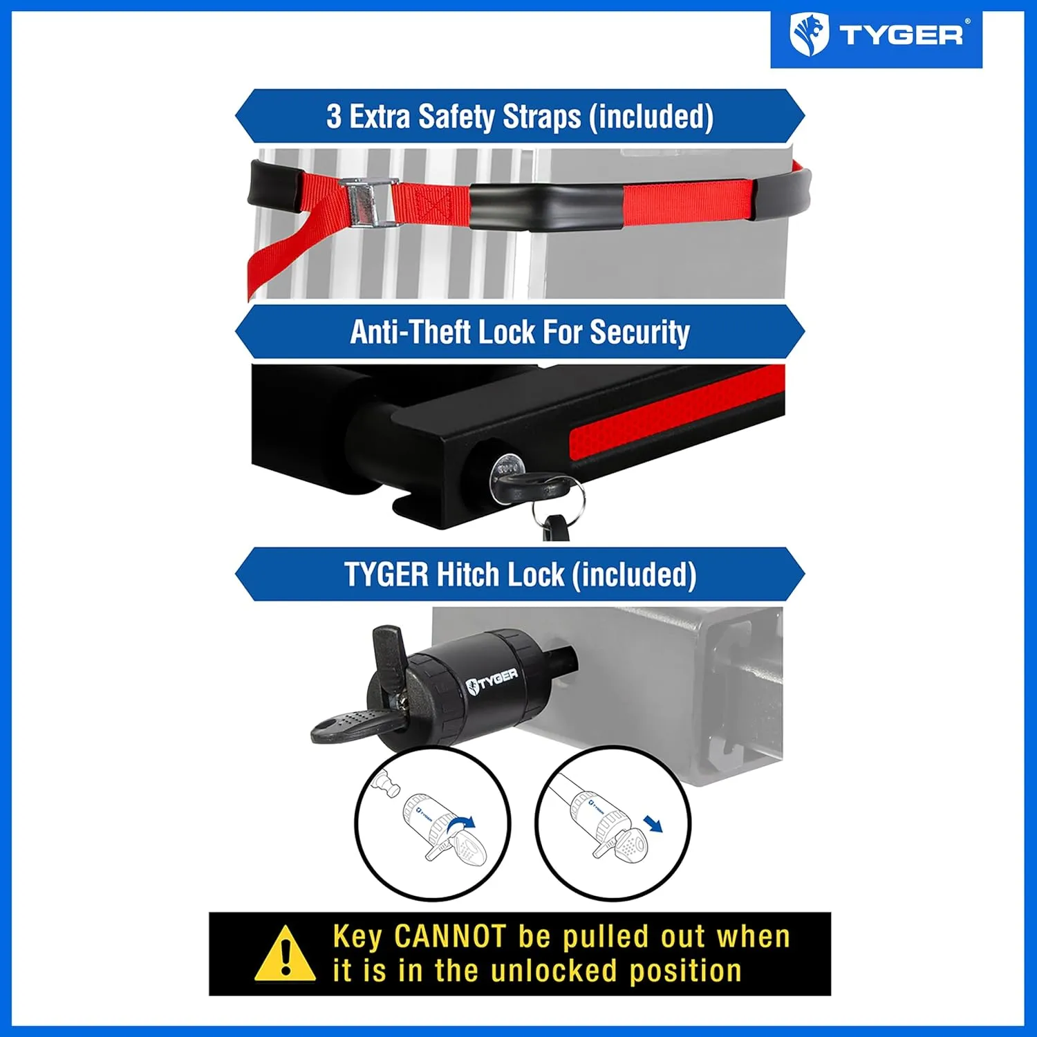 Folding Hitch-Mounted Ski or Snowboard Rack Fits 2" or 1.25" Receiver, Carries 6 Pair Skis or 4 Snowboards