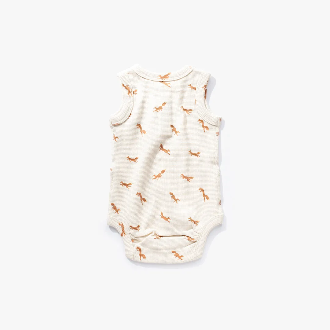 Fox Waffle Tank Bodysuit