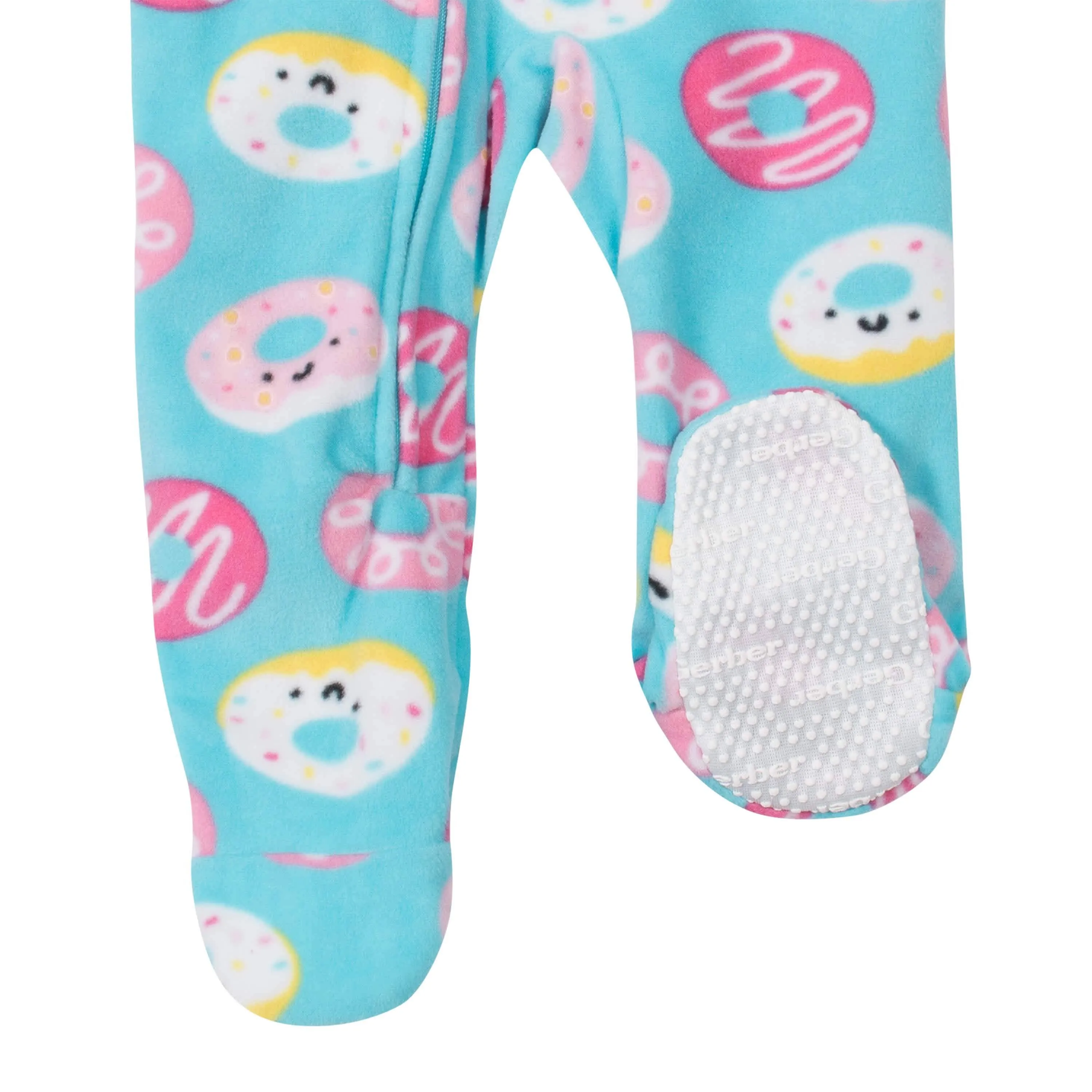 Gerber® Baby Girls Donuts Fleece Pajamas