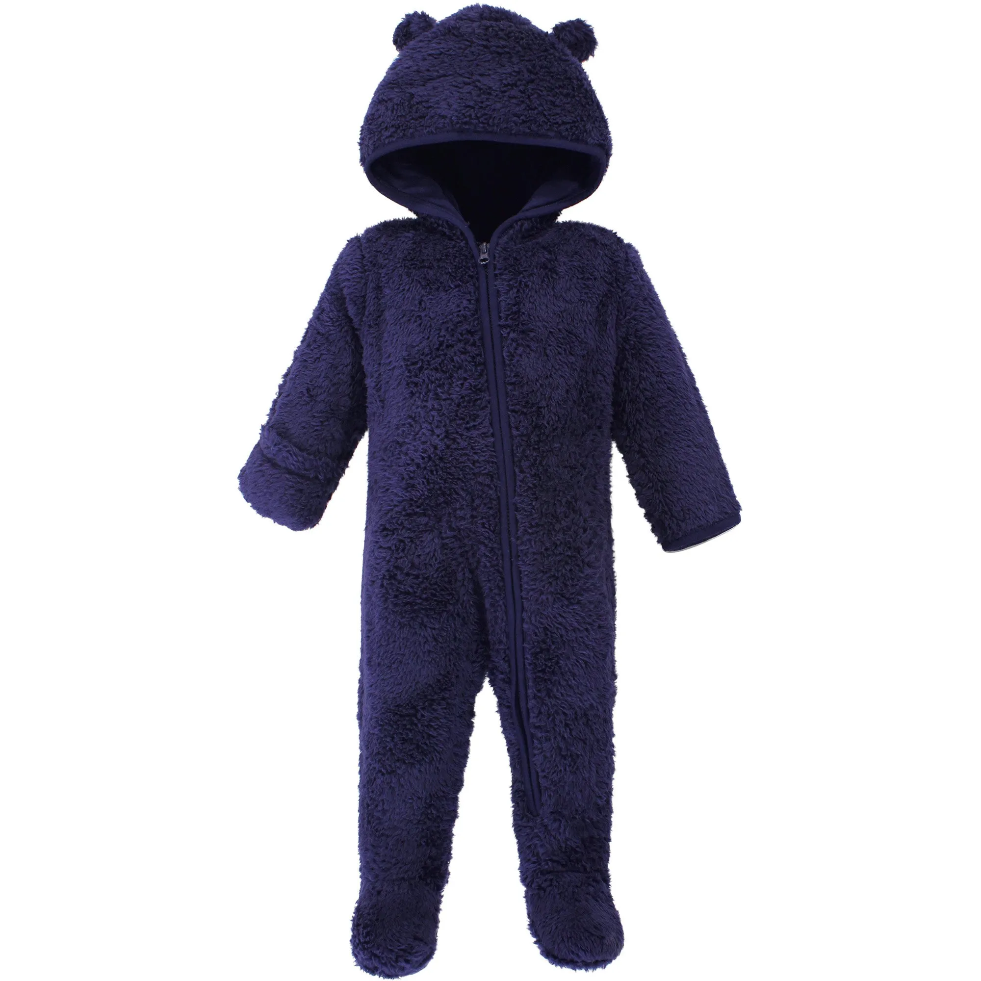 Hudson Baby Fleece Sleep and Play, Navy Bear