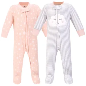 Hudson Baby Fleece Sleep and Play, Pink Cloud