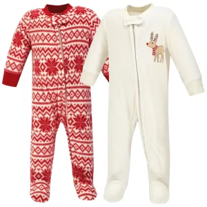 Hudson Baby Fleece Sleep and Play, Reindeer