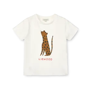 Liewood Apia Baby Short Sleeve T-shirt - Leopard / Crisp White