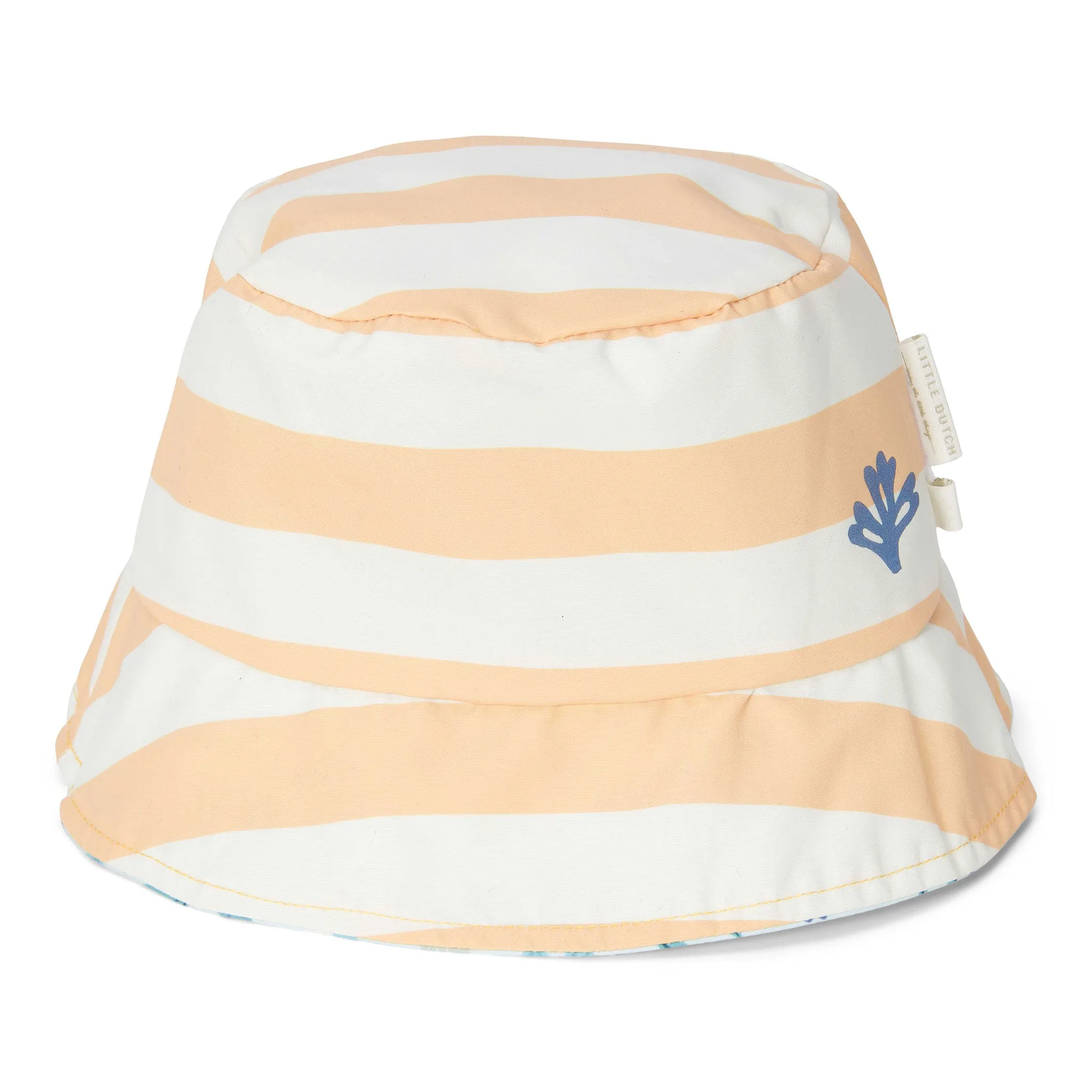 Little Dutch Reversible Bucket Hat - Honey Stripes & Ocean Dreams Blue