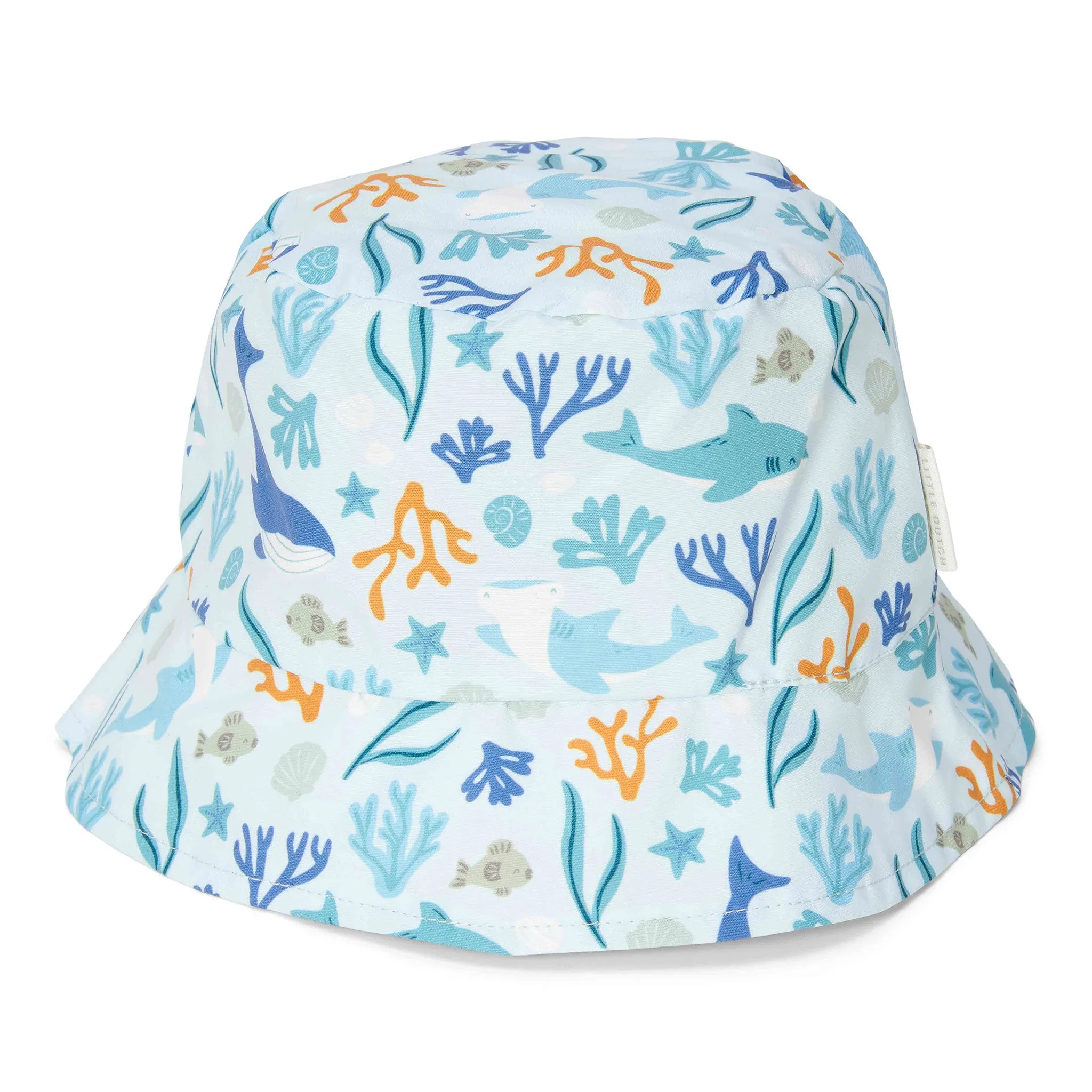 Little Dutch Reversible Bucket Hat - Honey Stripes & Ocean Dreams Blue