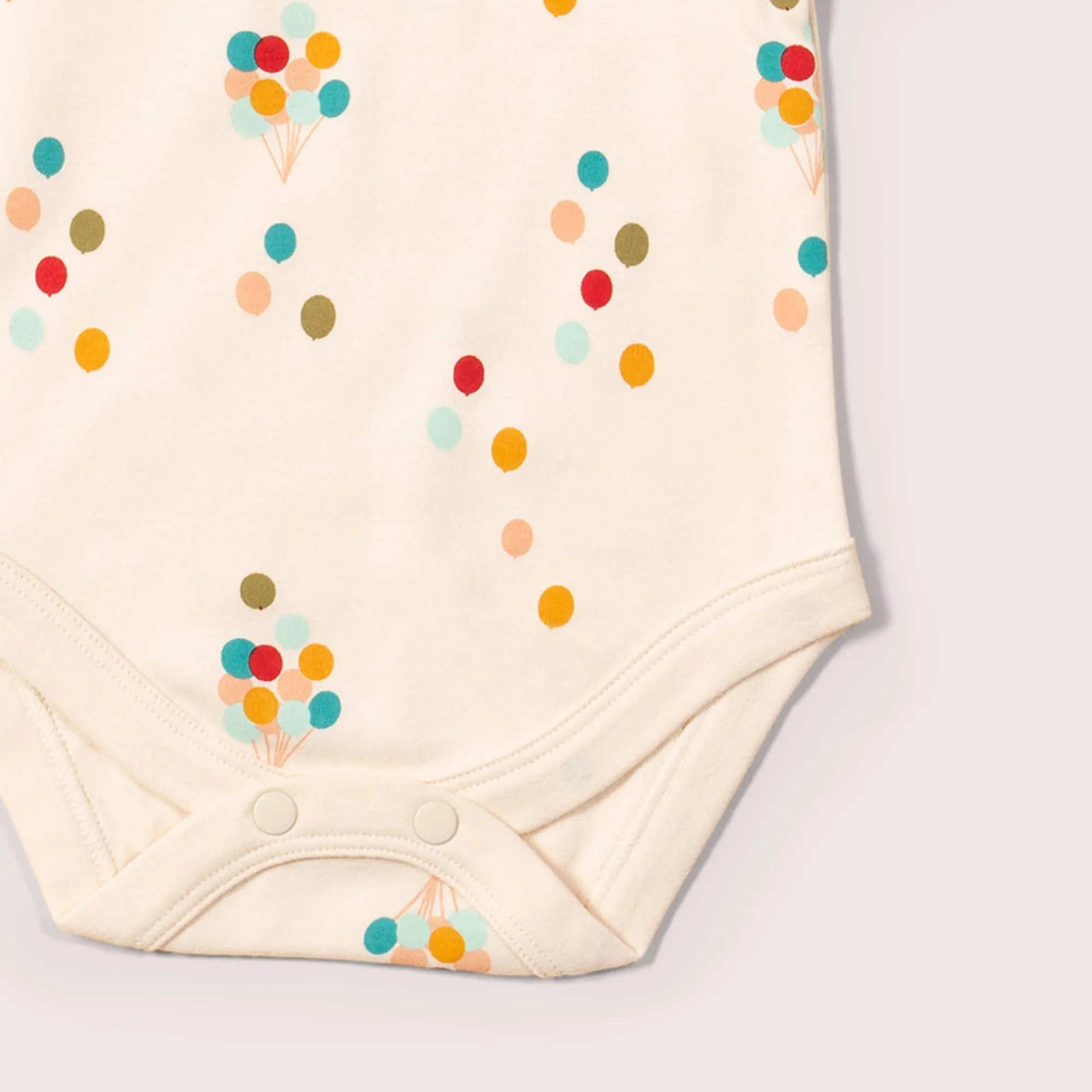 Little Green Radicals - Rainbow Balloons Organic Baby Bodysuit Set - 2 Pack