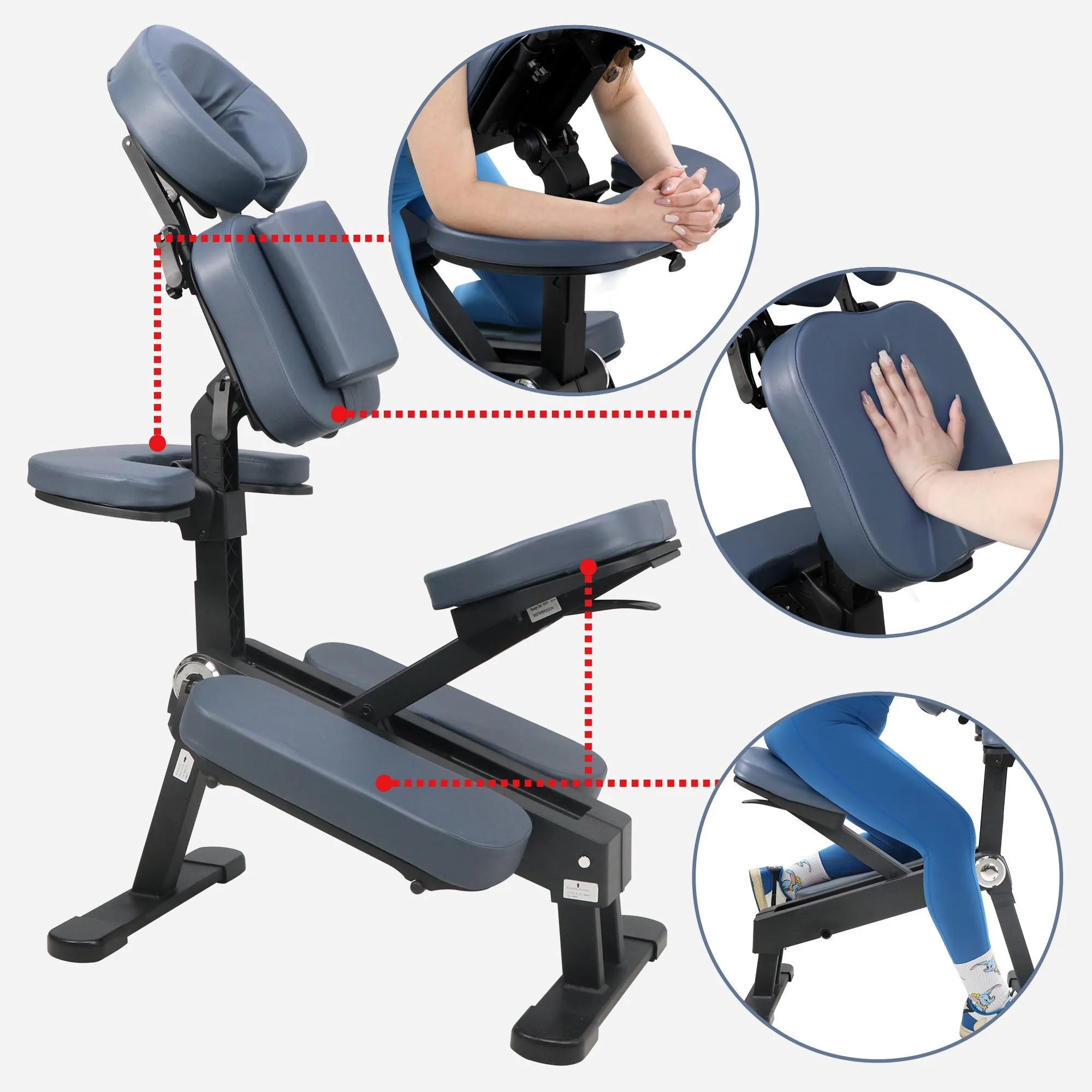 Master Massage Gymlane Portable Massage Chair Royal Blue