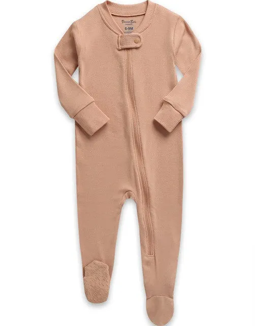 Milk Orange Baby Footed Sleepers