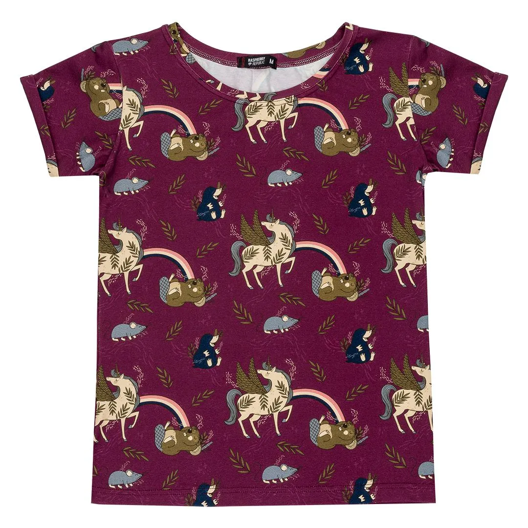 Mom's Unicorn Crew Short Sleeve Shirt - 1 Left Size S/M