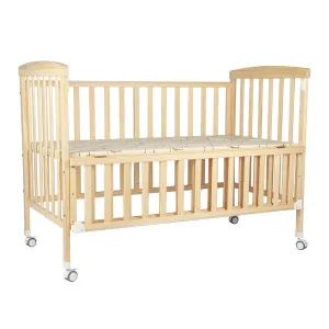 Moon Wooden Portable Crib - 129 x 69 x 96 cm (Natural Wood)