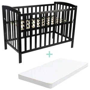 Moon Wooden Portable Crib (Dark Chocolate) - Mattress Included