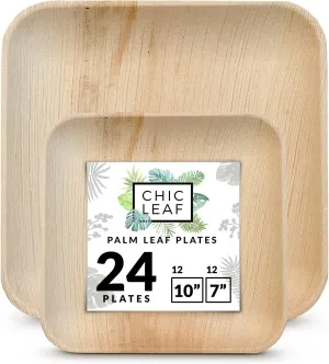 Palm Leaf Disposable Plates - Compostable & Biodegradable