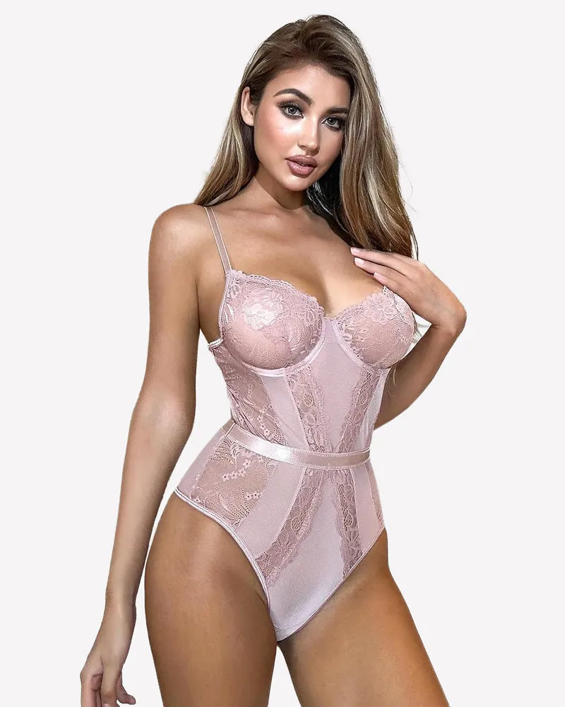 Snap Crotch One Piece Underwire Bodysuits