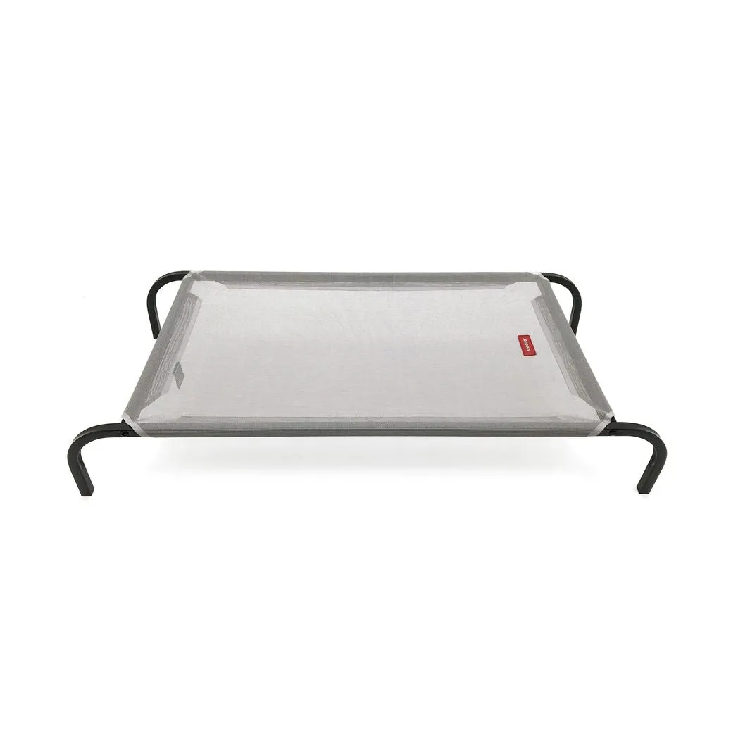 Snooza Flea-Free Grey and Black Flat Packed Raised Dog Bed Medium