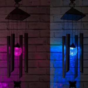 Solar Powered Wind Chimes Lights - Colour Changing LED (Set of 2)